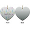 Gymnastics with Name/Text Ceramic Flat Ornament - Heart Front & Back (APPROVAL)