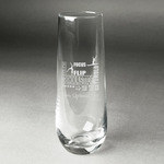 Gymnastics with Name/Text Champagne Flute - Stemless Engraved - Single