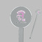 Gymnastics with Name/Text Clear Plastic 7" Stir Stick - Round - Closeup