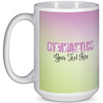 Gymnastics with Name/Text 15 Oz Coffee Mug - White