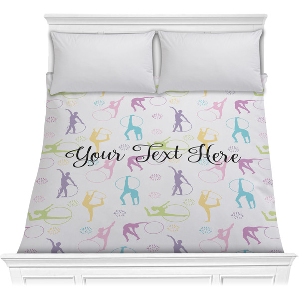 Custom Gymnastics with Name/Text Comforter - Full / Queen (Personalized)