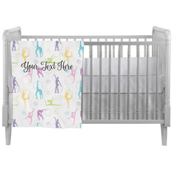 Gymnastics with Name/Text Crib Comforter / Quilt (Personalized)