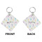 Gymnastics with Name/Text Diamond Keychain (Front + Back)