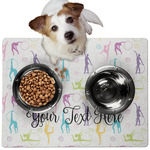 Gymnastics with Name/Text Dog Food Mat - Medium