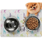 Gymnastics with Name/Text Dog Food Mat - Small