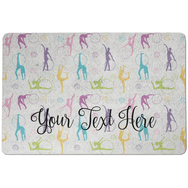 Custom Gymnastics with Name/Text Dog Food Mat