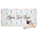 Gymnastics with Name/Text Dog Towel (Personalized)