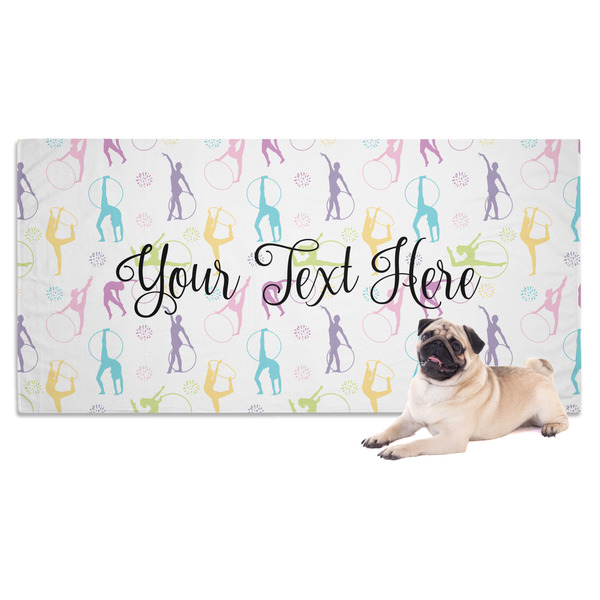 Custom Gymnastics with Name/Text Dog Towel (Personalized)