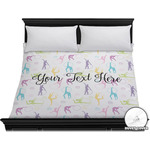 Gymnastics with Name/Text Duvet Cover - King (Personalized)