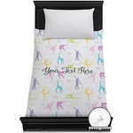 Gymnastics with Name/Text Duvet Cover - Twin (Personalized)