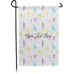 Gymnastics with Name/Text Small Garden Flag - Double Sided