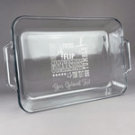 Gymnastics with Name/Text Glass Baking Dish with Truefit Lid - 13in x 9in