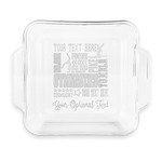 Gymnastics with Name/Text Glass Cake Dish with Truefit Lid - 8in x 8in