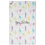 Gymnastics with Name/Text Golf Towel - Poly-Cotton Blend