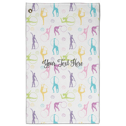 Gymnastics with Name/Text Golf Towel - Poly-Cotton Blend - Large