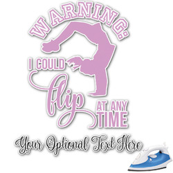 Gymnastics with Name/Text Graphic Iron On Transfer - Up to 15"x15" (Personalized)