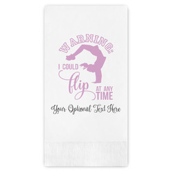 Gymnastics with Name/Text Guest Paper Towels - Full Color