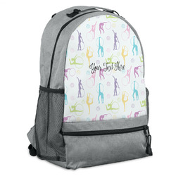 Gymnastics with Name/Text Backpack - Grey