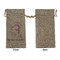 Gymnastics with Name/Text Large Burlap Gift Bags - Front Approval