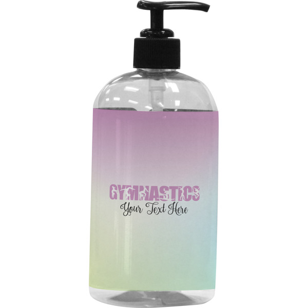 Custom Gymnastics with Name/Text Plastic Soap / Lotion Dispenser (16 oz - Large - Black)