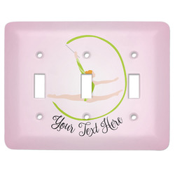 Gymnastics with Name/Text Light Switch Cover (3 Toggle Plate) (Personalized)