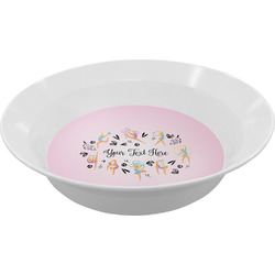 Gymnastics with Name/Text Melamine Bowl - 12 oz (Personalized)