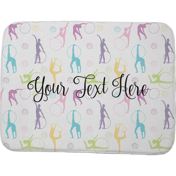 Custom Gymnastics with Name/Text Memory Foam Bath Mat - 48"x36" (Personalized)