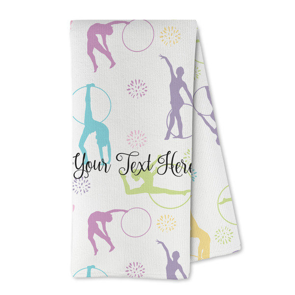 Custom Gymnastics with Name/Text Kitchen Towel - Microfiber