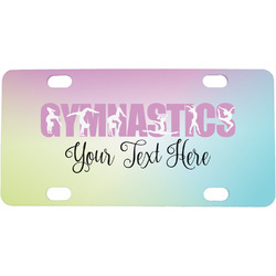 Gymnastics with Name/Text Mini / Bicycle License Plate (4 Holes)