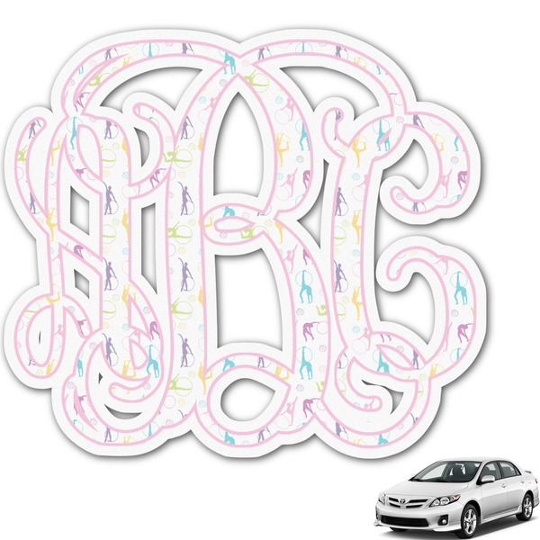 Custom Gymnastics with Name/Text Monogram Car Decal (Personalized)