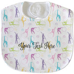 Gymnastics with Name/Text Velour Baby Bib