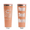 Gymnastics with Name/Text Peach RTIC Everyday Tumbler - 28 oz. - Front and Back