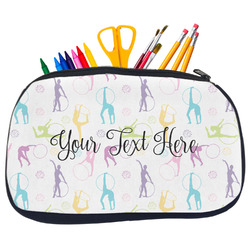 Gymnastics with Name/Text Neoprene Pencil Case - Medium