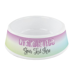 Gymnastics with Name/Text Plastic Dog Bowl - Small