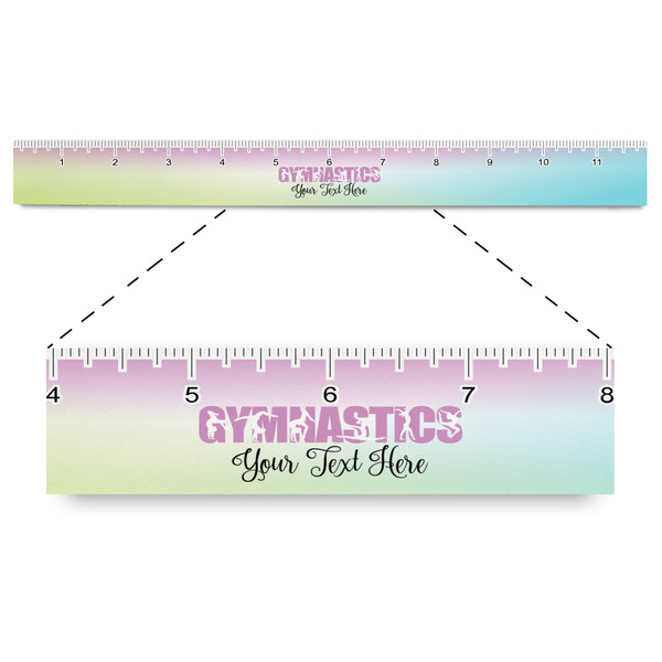 Custom Gymnastics with Name/Text Plastic Ruler - 12"