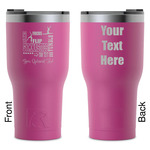 Gymnastics with Name/Text RTIC Tumbler - Magenta - Laser Engraved - Double-Sided