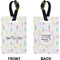 Gymnastics with Name/Text Rectangle Luggage Tag (Front + Back)