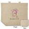 Gymnastics with Name/Text Reusable Cotton Grocery Bag - Front & Back View