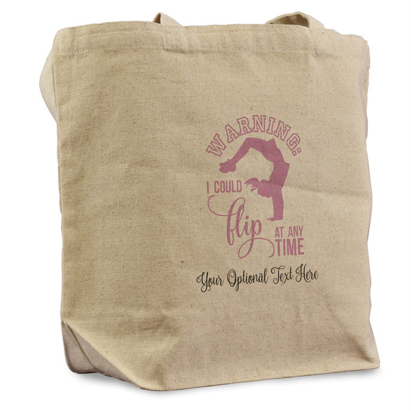 Custom Gymnastics with Name/Text Reusable Cotton Grocery Bag - Single