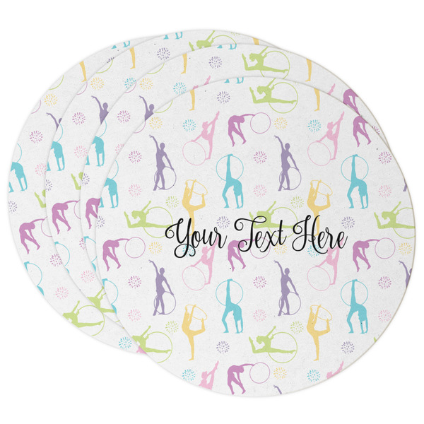 Custom Gymnastics with Name/Text Round Paper Coasters