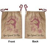 Gymnastics with Name/Text Santa Sack - Front & Back