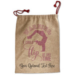 Gymnastics with Name/Text Santa Sack - Front