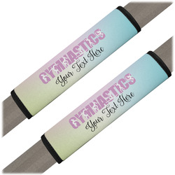 Gymnastics with Name/Text Seat Belt Covers (Set of 2) (Personalized)