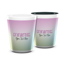 Gymnastics with Name/Text Ceramic Shot Glass - 1.5 oz