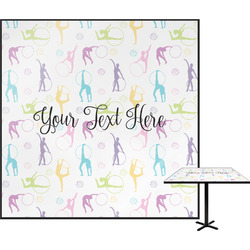Gymnastics with Name/Text Square Table Top - 30" (Personalized)