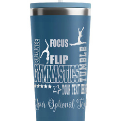 Gymnastics with Name/Text RTIC Everyday Tumbler with Straw - 28oz