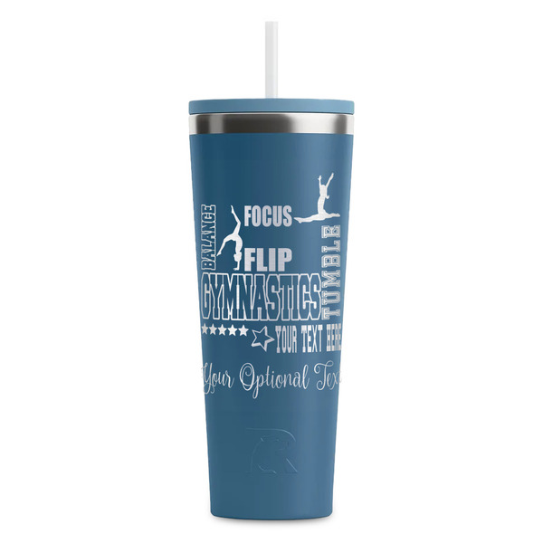 Custom Gymnastics with Name/Text RTIC Everyday Tumbler with Straw - 28oz