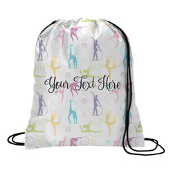 Gymnastics with Name/Text Drawstring Backpack - Large (Personalized)