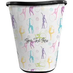 Gymnastics with Name/Text Waste Basket - Double Sided (Black) (Personalized)