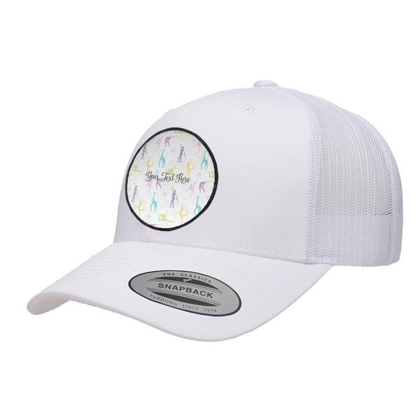 Custom Gymnastics with Name/Text Trucker Hat - White